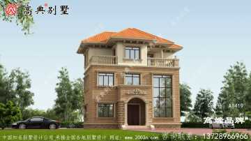 这款别墅外观非常简约，却又不乏时尚气息