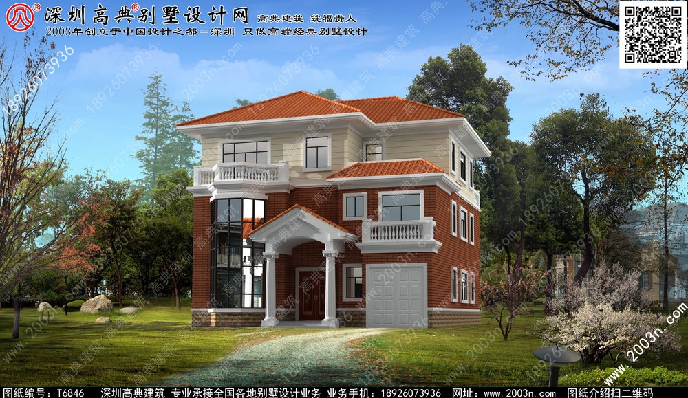 豪华复式三层别墅图片 - 一亩田盖房