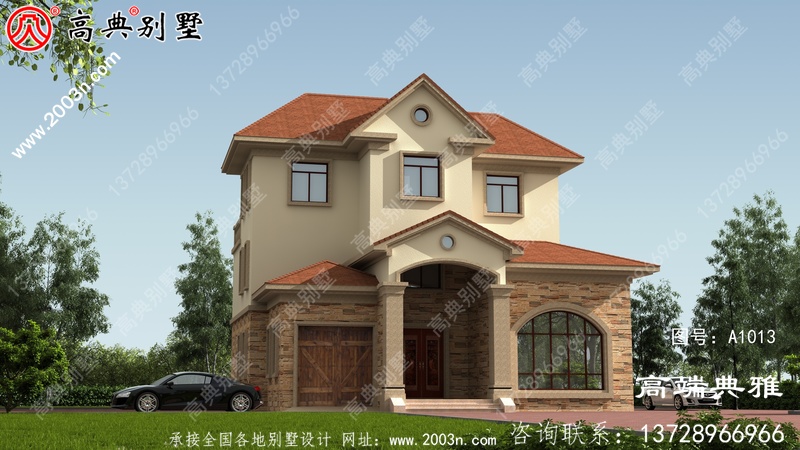 欧式三层自建别墅建筑设计图及效果图 欧式三层自建别墅建筑设计图及效果图