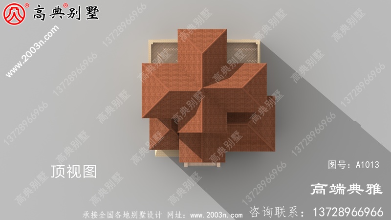 欧式三层自建别墅建筑设计图及效果图