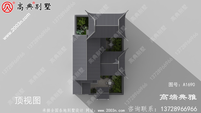 213平大户型中式别墅住宅设计施工建筑CAD图纸及效果图