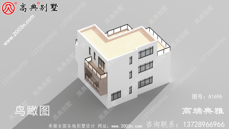 简单实用的现代新农村三层住宅设计图纸与效果图