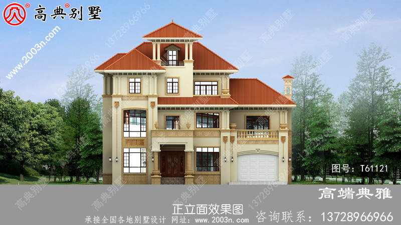 189平米乡村三层别墅CAD设计图及设计效果图